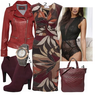 Outfit s Černá/Modrá/Fialová Krajkový Body/Tvarující tělo/Bodystockings/Síťovaný body/Krajkový set spodního prádla/Korselet/Průhledný body Lascana "Moderní Business Outfit"