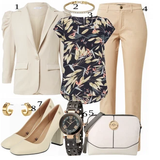 outfit mit Modra Rokavica "Sodobna poslovna obleka"