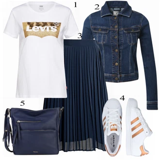 Superstar Outfit s Bílá Teniska Adidas Originals "Módní Ležérní Oblečení"