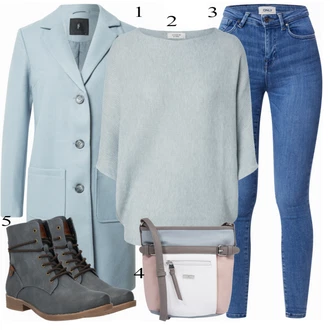 outfit mit Siva Škorenj Tom Tailor "Moderen zimski videz"