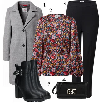 Outfit s Černá Kotníková Bota Buffalo "Módní zimní look"