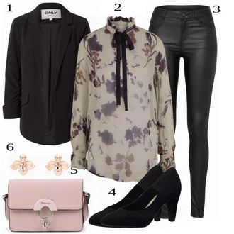 Outfit s Černá Bota Na Podpatku Tamaris "Módní Business Look"