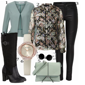 Outfit s Černá Kozačka S.Oliver "Módní Business Look"