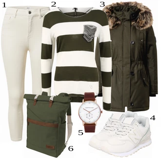 Outfit s Šedá Teniska New Balance "Podzimní módní styl"