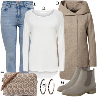 outfit mit Siva Plašč Only "1"