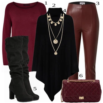 outfit mit Črna Women's Boleros and Ponchos Vila "Moderen izgled za jesen"