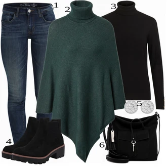 outfit mit Bela/Črna Škorenj Rieker "1"