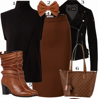 Outfit sa Crna Kožna Jakna Freaky Nation "Tvoj otmjeni outfit"