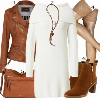 Vintage outfity Moderní s Hnědá/Růžová/Tmavě hnědá Oakwood "Outfit na podzim"Look: Cool, Francouzské, Moderní, Krásný, Venkovní, Chytrý příležitostný, Univerzitní, Western