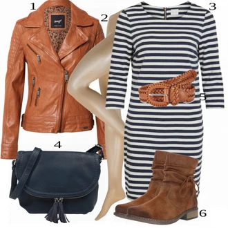 outfit mit Rdeča Škorenj Rieker "1"