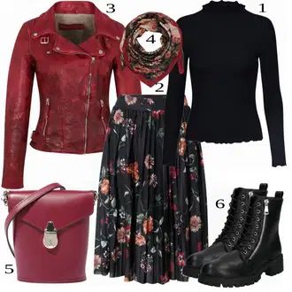 Outfit sa Crna Suknja About You "Tvoj otmjeni outfit"