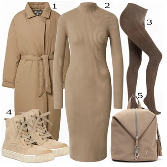 Outfit s Hnědá/Béžová/Khaki Zimní tenisky/Teniska s dírkovaným vzorem/Kožené tenisky/Plochá Kotníková Bota/Šněrovací Kozačka/Teniska teddy/Šněrovací bota/Veganská Bota/Úzká teniska/Tenisky s Bočním Zipem Gabor "Trendový podzimní outfit"