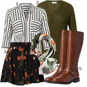 Outfit sa Crna Suknja About You "Tvoj otmjeni outfit"