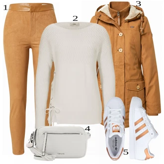 Superstar Outfit s Bílá Teniska Adidas Originals "Cool každodenní outfit"