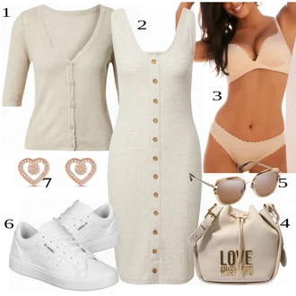 outfit mit Bež Love Moschino "Tvoj cool outfit"