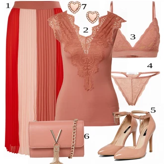 outfit mit Roza Priložnostni Vrh Pieces "Tvoj cool outfit"