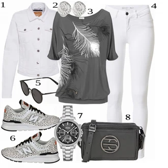 Outfit sa Bijela Traper Jakna Only "Tvoj otmjeni outfit"