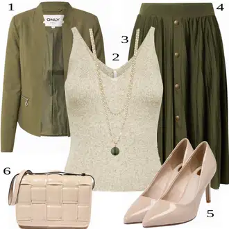 Outfit sa Crna Suknja About You "Tvoj otmjeni outfit"