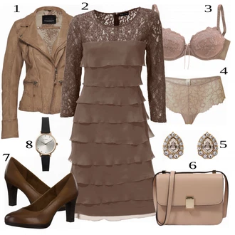 Outfit s Hnědá/Béžová/Šedá/Khaki Vintage Bund/Přechodné Bundy/Letní Bund/Kožené Bund/Motorkářská bunda/Kožená vintage bunda/Neobvyklá bunda/Motorkářské Bund Oakwood "Večerní Outfit"