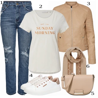 outfit mit Bež VERO MODA "Modna priložnostna oblačila"