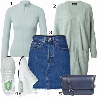 outfit mit Siva/Modra Superga Nike Sportswear "Modna priložnostna oblačila"