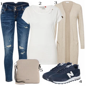 Outfit s Černá Teniska New Balance "Módní outfit pro volný čas"