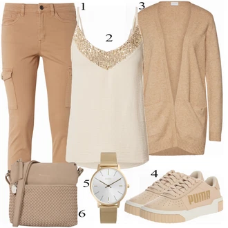 Outfit s Šedá Hodinky Pilgrim "Módní jarní Outfit"