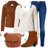 Rdeča Usnjene Jakne outfiti za dame image