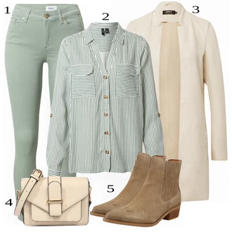 Dlouhé / Maxi Outfit s Šedá Tunika/Dlouhý Zimní Kabát/Dlouhé Kardigany/Dlouhá tylová sukně/Dlouhý Svetr/Halenka/Parka VERO MODA "Módní jarní Outfit"