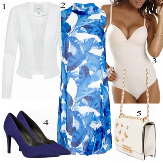 outfit mit Modra Obleka Comma "Tvoj cool outfit"