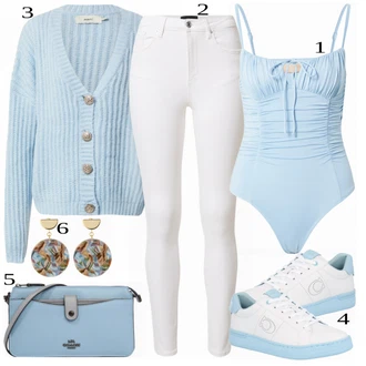 outfit mit Siva/Bela Kavbojke VERO MODA "Tvoj cool outfit"