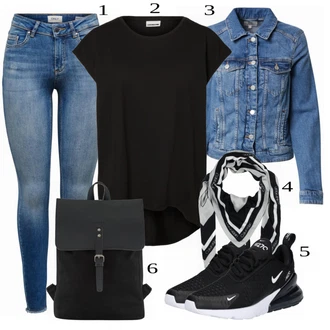 Air Max 270 Outfit s Šedá/Tmavě modrá/Tmavě šedá/Modrá Bota na kolo/Golfová bota/Bota na fitness/Kopačka na umělý povrch/Bota do vody/Přibližovací bota/Bota barefoot Nike Sportswear "Módní jarní outfit"