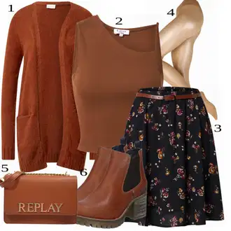 Outfit sa Crna Suknja About You "Modni proljetni outfit"