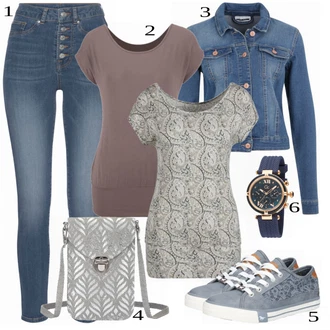 outfit mit Modra Rokavica "Modna pomladna oblačila"