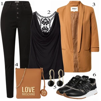 Outfit sa Crna Tenisica New Balance "Modni proljetni outfit"
