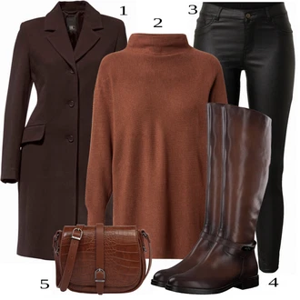 Outfity na zimu s Černá Móda Pro Plnoštíhlou Heine "Módní zimní Outfit"