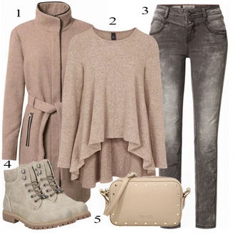 outfit mit Bež Torba za čez ramo Ted Baker "Zimska Outfit"