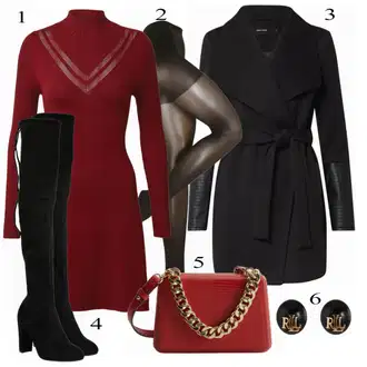 Outfit sa Crvena/Ljubičasta Haljina Only "Poslovni outfit"