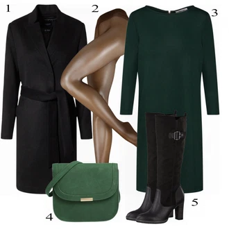 outfit mit Črna Škorenj S.Oliver "Zimska outfit"