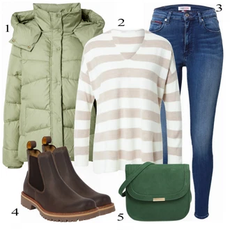 Outfit s Bunda Zimní Bund Tom Tailor "Módní zimní Outfit"