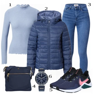 Zimske Outfiti mit Modra Torba za čez ramo Polo Ralph Lauren "Modna zimska oblačila"