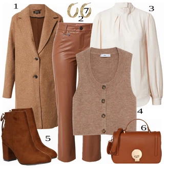 outfit mit Rjava Plašč Only "Modna zimska oblačila"