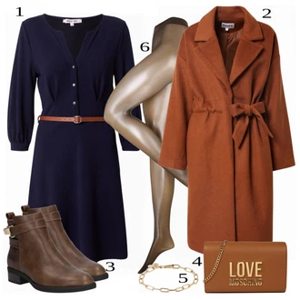 outfit mit Rjava Torba za čez ramo Love Moschino "Modna zimska oblačila"