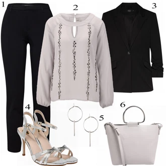 Outfit s Černá 7/8 Kalhoty Only "Módní"