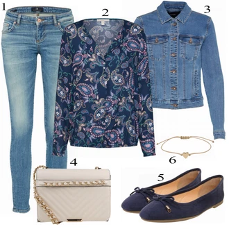 Outfit s Modrá Polobotek "Módní"