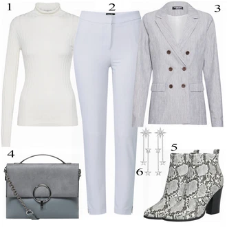 Outfit s Šedá New Look "Módní"