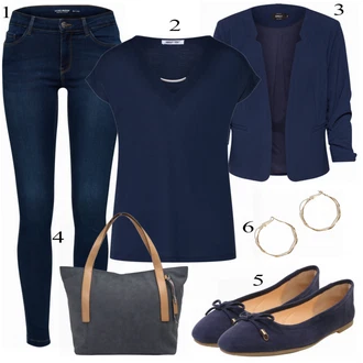 Outfit s Modrá Polobotek "Náladový"