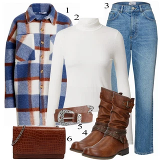 Outfity na zimu s Hnědá/Tmavě hnědá Ležérní pásek/Páska s Kapsou/Kožený Pásek/Klasické Pásky/Pásek bez Přezky/Široký Opasek Lascana "Pěkný Zimní Vzhled"