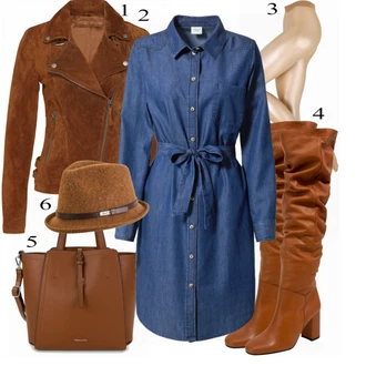 Outfit s Béžová/Hnědá/Šedá/Khaki Bunda s Bočním Zipem/Kožené Bund Kožená vintage bunda/Bunda z Umělé Kůže/Motorkářské Bund/Motorkářská bunda Freaky Nation "Pěkný podzimní vzhled"