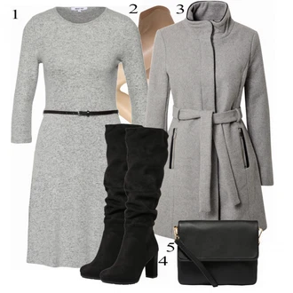 Outfit s Béžová Ponožka & Punčocha Punčocháče spanx "Pěkný zimní vzhled"